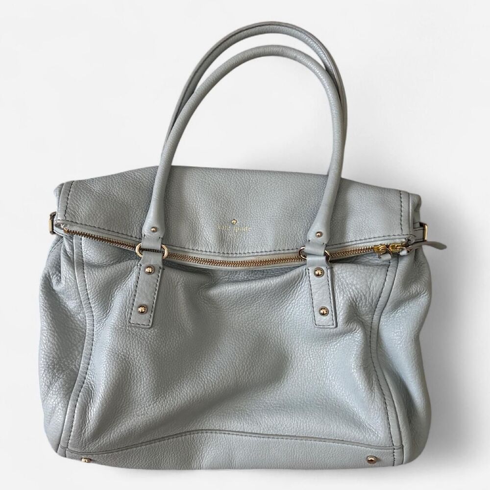 Kate Spade New York Cobble Hill Leslie handbag light blue pebbled leather LN
